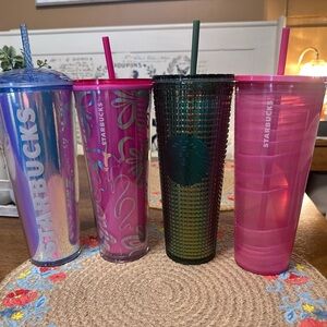 Starbucks Iridescent and Pink Tumbler Collection
